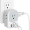 USB Charger Block with 4-Outlet Splitter and 3 USB Ports - Versatile Wall Adapter for Travel, Office, and Dorm Use